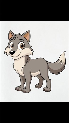 Cute wolf drawing for kids #kidsdrawing #animaldrawing #cuteanimals #wolfdrawing #coloringforkids
