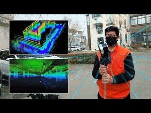 SLAM100 Handheld Lidar Scanning a Garage for point cloud
