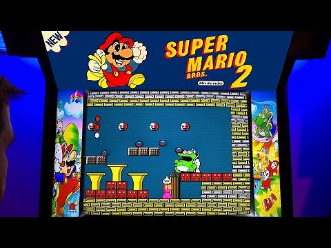 Super Mario Bros. 2 (PlayChoice-10) Arcade Cabinet MAME Playthrough w/ Hypermarquee
