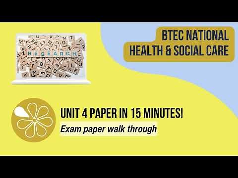 Unit 4 Exam Paper in 15 mins | BTEC National Health & Social Care