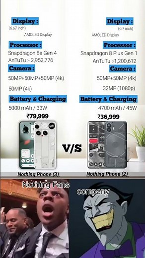 Nothing Phone 3 vs Nothing Phone 1 Comparison🤯 | #nothingphone3 #nothingphone1