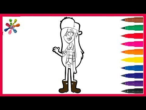 Gravity falls Wendy.Coloring for kids.Гравити Фолз.