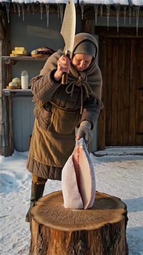 Winter Village Life in Russia — Just Snow, Fire & Frozen Fish #asmr #documentary #Lifeizzsimple