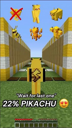 Minecraft Pikachu EVOLUTION 😍 #minecraft #shorts