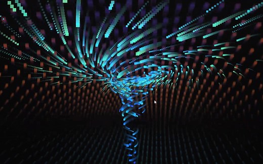 【粒子旋涡】HTML炫酷特效 超简单网页代码