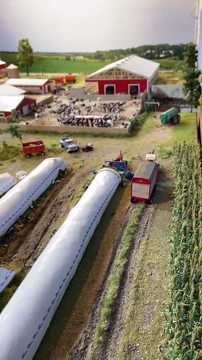 Detailed Iowa Dairy Farming Model in 1/64 Scale