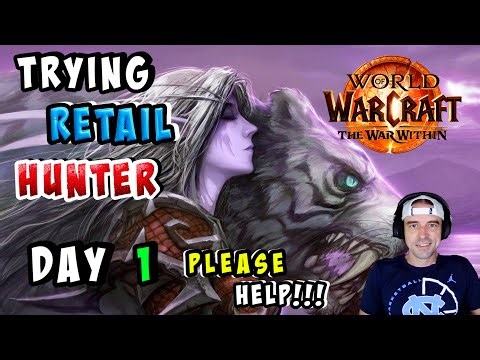 🔴LIVE - TRYING FIRST WOW RETAIL HUNTER AS ALLIANCE ON HORDE PVP SERVER - DAY 1