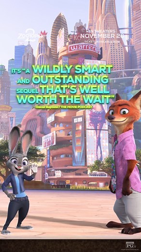 See the "wildly smart" sequel in Santikos theaters November 26! Get your tickets for #Zootopia2 NOW on santikos.com or the Santikos App! | Santikos Entertainment