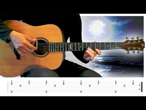 Moonlight Shadow [Relaxing Ambient Melody] Guitar Lessons w/ Tabs!