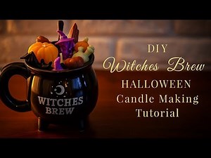 DIY Witches Brew Candle. Halloween Candle Making Tutorial