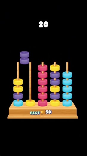 Color ring sorting game. #colorsortingasmr #colorgame #game #shorts