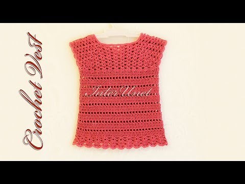 Crochet vest for a girl – tunic top crochet pattern