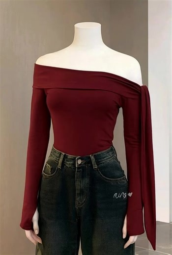 Fayanna Top Ribbon Long Sleeve: Stylish Women's Blouse