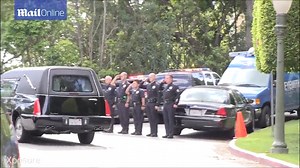 Final salute: Officers bid farewell to the late Nancy Reagan
