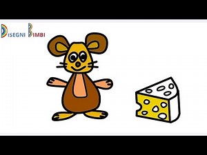 Disegnare un topolino per bambini e un formaggio #disegnareecolorare #disegnare #disegnoperbambini