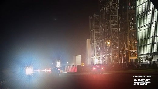 We only saw it for a brief moment, but the Starship PEZ loader rolled out of Starfactory, down Highway-4, and then made a right turn onto Remedios Avenue. It's likely headed for Mega Bay 2 for load testing, which is exciting news for Ship 39! Keep watching our 24/7 livestream, Starbase Live, for interesting stuff like this! Link in the comments below. 👇 | NASASpaceflight.com