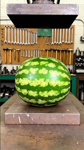 Giant Watermelon Explosion! Unbelievable Crushed 🍉😱 #trending #viral