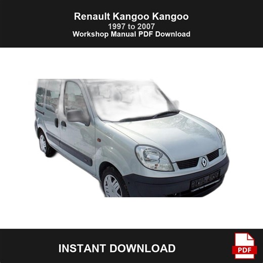 Renault Kangoo Kangoo Repair Manual PDF Download, Workshop & Service Manual, Maintenance, 1997 to 2007 - Etsy
