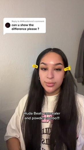 Replying to @444luzdeluna #Inverted results are at the end!!!!! Get into it! #hudabeauty #hudabeautyeasybake #hudabeautyconcealer #hudabeautymakeup #fyp #fypシ