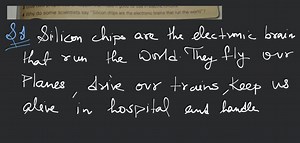 4 Why do some scientists say "Silicon chips are the electronic ... | Filo