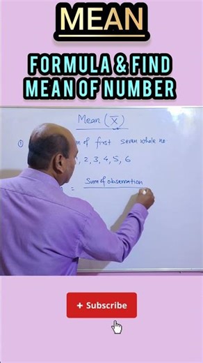 MEAN | Formula, symbol & how to find mean of the given terms.#maths #exam