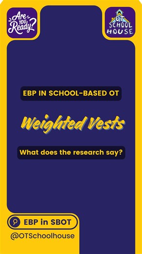 🧠 Do Weighted Vests Really Help Students Focus? Here’s what the research says 👇 A 2014 study by Lin, Lee, Chang, and Hong found that when 110 children with ADHD wore weighted vests during attention tasks, they demonstrated better attention, improved impulse control, and fewer off-task behaviors. BUT… follow-up research shows mixed results in other populations, especially among students with autism. ✅ Use weighted vests with a specific goal in mind. 📊 Collect baseline and follow-up data. 🧩 In