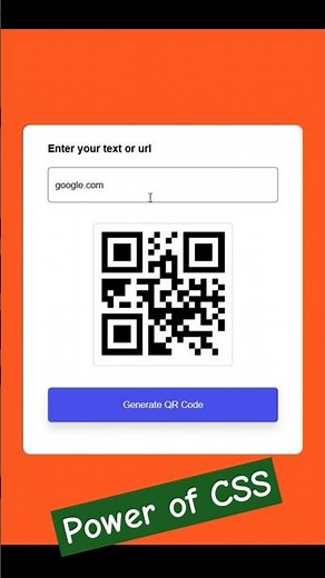 QR Code Generator made with HTML, CSS and JS