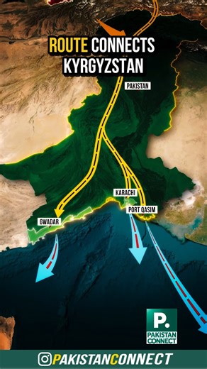 Kyrgyzstan has secured access to the sea through Pakistan’s ports, Karachi, Port Qasim, and Gwadar, via a new overland route. Recent agreements between the two countries covering trade, transport, energy, and connectivity aim to increase bilateral trade from $16 million to $200 million, providing Kyrgyzstan with a gateway to global markets. #Pakistanconnect | Pakistan Connect