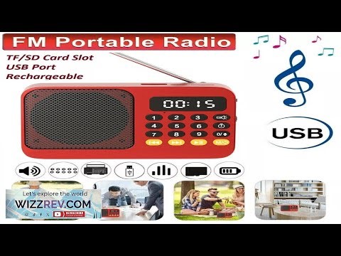 Handheld Rechargeable Digital FM USB TF MP3 Player Portable Radio Music Player