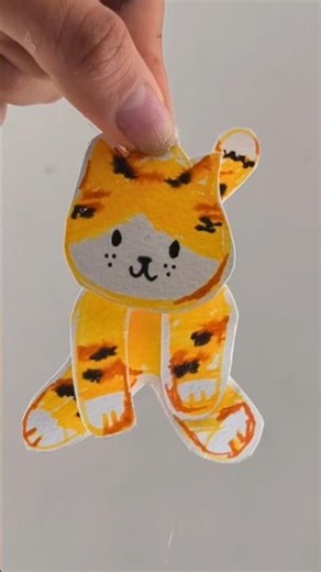 Paper kitty 😺 #diy #tutorial #fyp