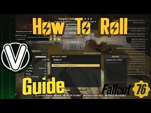 Fallout 76 | How Scrip Works And How To Roll Your Guns *How To Roll Guide* (Fallout 76 Glitches)