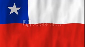 Chile flag country animation 3D symbol design waving in wind movement national patriotism world culture emblem banner South America red white blue star