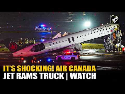 Shocking! Air Canada Express jet hits ground vehicle at New York's LaGuardia airport