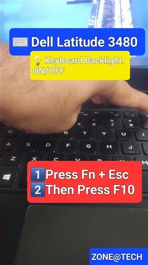 Dell Latitude 3480 Keyboard Backlight ON in Seconds! 🔥