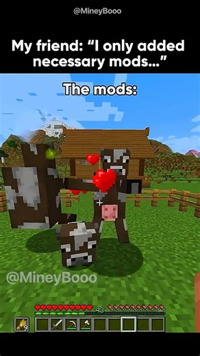 My friend installed best mod of 2026 in Minecraft