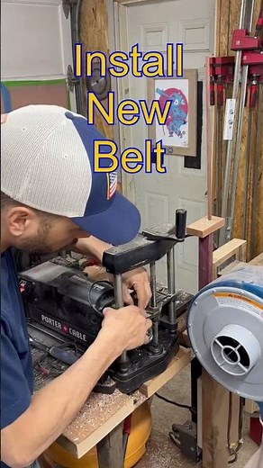 How-To Replace Planer Drive Belt #woodworking #shorts