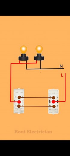 Two-Way Switch Wiring Connection Diagram | #shots #electrical | Roni Electrician