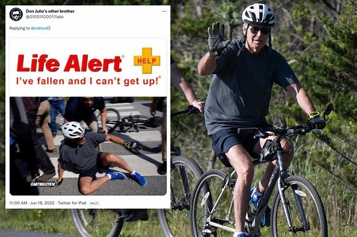 President Biden falls off bike as he rides near Delaware beach home