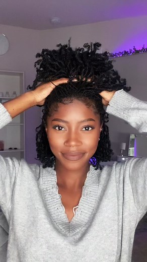 Quick NYE Microlocs Updo Styles