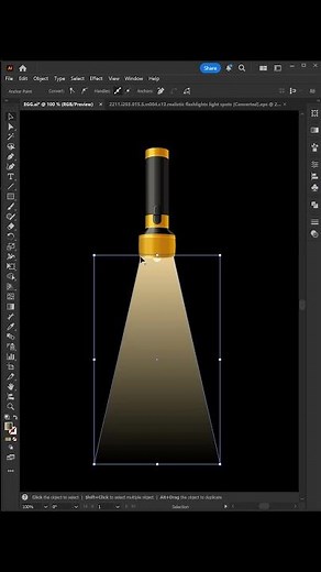 Realistic Torch Light Effect in Adobe Illustrator 2025 | Gradient Glow Trick #shorts