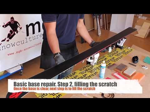 Basic how to repair skis or snowboard base