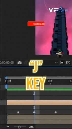 After Effects tip to make your workflow 100x faster! Jump between keyframes faster #aftereffects
