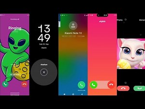 SAMSUNG green alien/ALARM/xiaomi note 10 pro/justalk/twinme, incoming calls