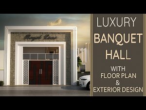 7200SQFT LUXURY BANQUET HALL | FLOOR PLAN | EXTERIOR DESIGN #exteriordesign #floorplan #banquethall