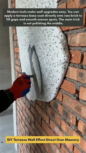 DIY Terrazzo Wall Effect Direct Over Masonry