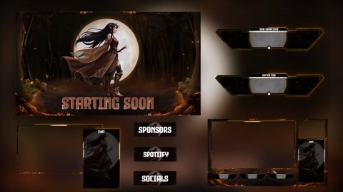 Anime Jungle Twitch Overlay | Forest Stream Package | Animated Streaming Pack | Fantasy Stream Screens | Alerts | Panels | Gaming Overlays - Etsy