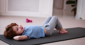 Cheerful Preschool Boy Doing Workout Home Stock Footage Video (100% Royalty-free) 1083975118 | Shutterstock