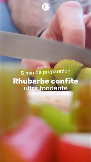 Rhubarbe confite en 5 minutes ⏱️