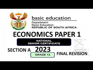 2023 Economics Paper 1 grade 12 Final Revisions: Final exams : Thunder Educ#economics