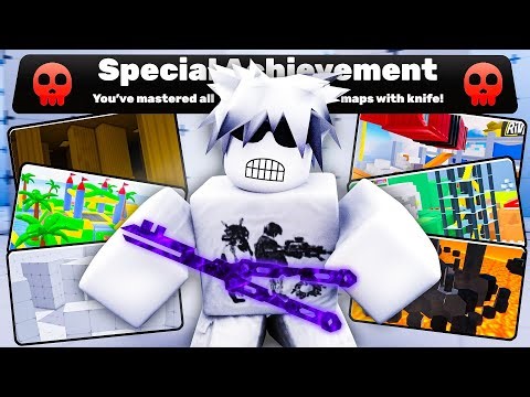 Beating EVERY MAP With KNIFE ONLY! (Roblox Rivals)